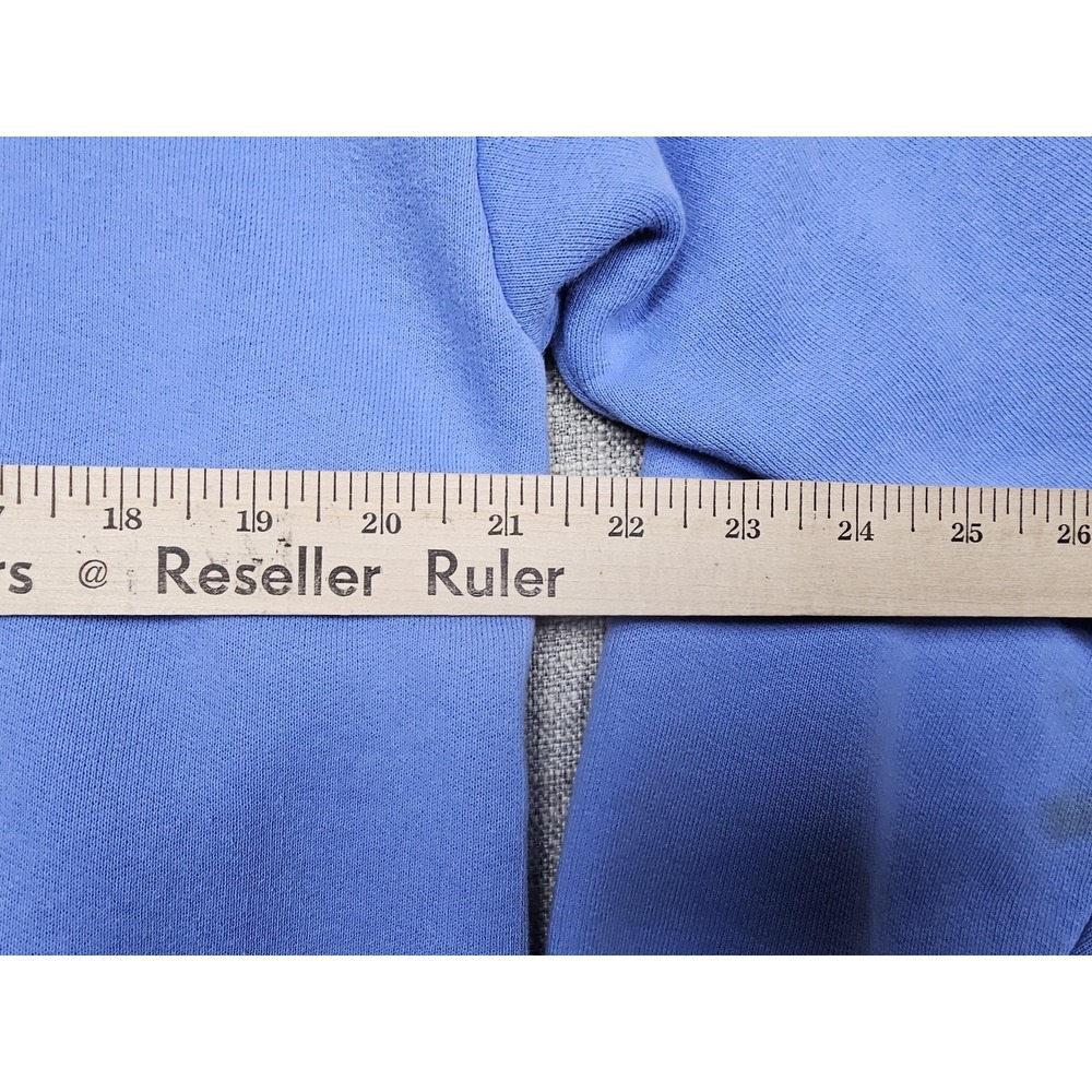 VINTAGE Orvis Sweatshirt Womens Large Blue Button Sweater USA Winter Scene - Picture 7 of 9
